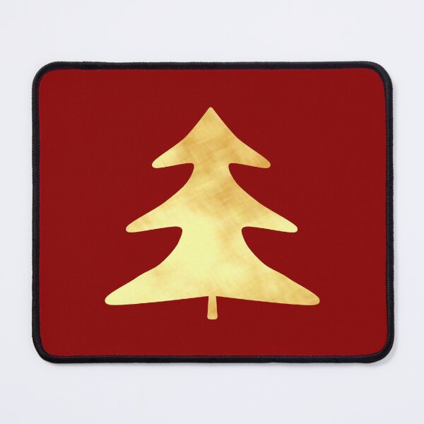 Item preview, Golden Pine Tree on red - Calm, Sensory-Friendly designed and sold by CreaTwinkles.
