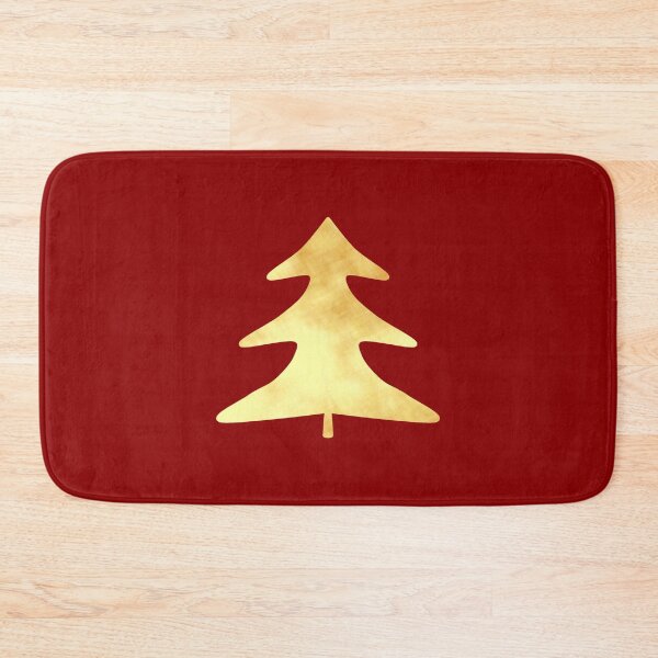 Item preview, Golden Pine Tree on red - Calm, Sensory-Friendly designed and sold by CreaTwinkles.