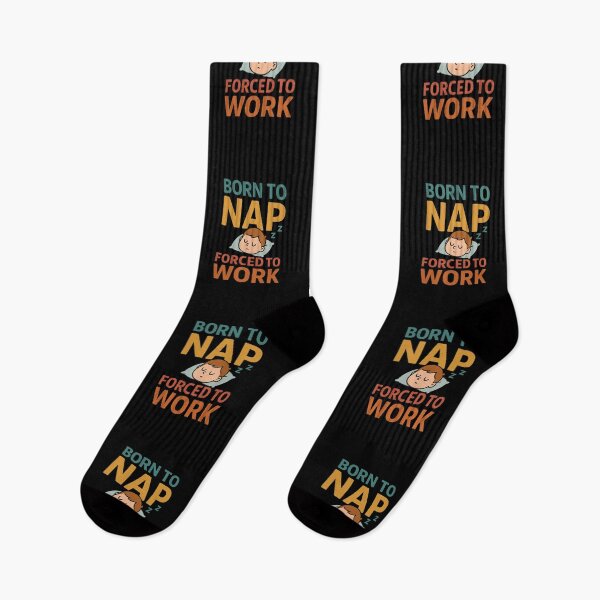 Item preview, Born to Nap, Forced to Work | Funny Lazy Quote Colorful T-Shirt Design designed and sold by KarimXart.