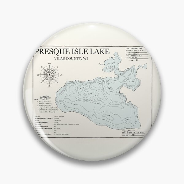 Item preview, PRESQUE ISLE LAKE - Vilas County  designed and sold by Jean Plout.