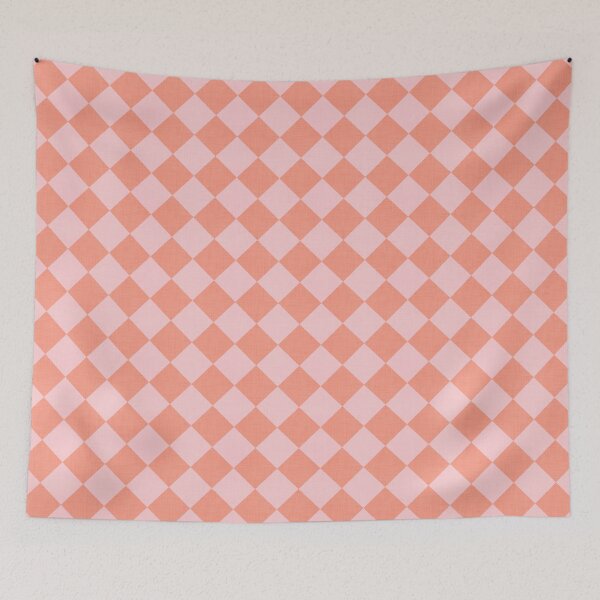 Item preview, Textured Diamond Check - Flamingo Pink designed and sold by QuestingPixel.