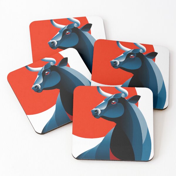 Item preview, Ox -Stylish animal silhouette collection, mystic zodiac lucky sign  designed and sold by Ariadna de Raadt.