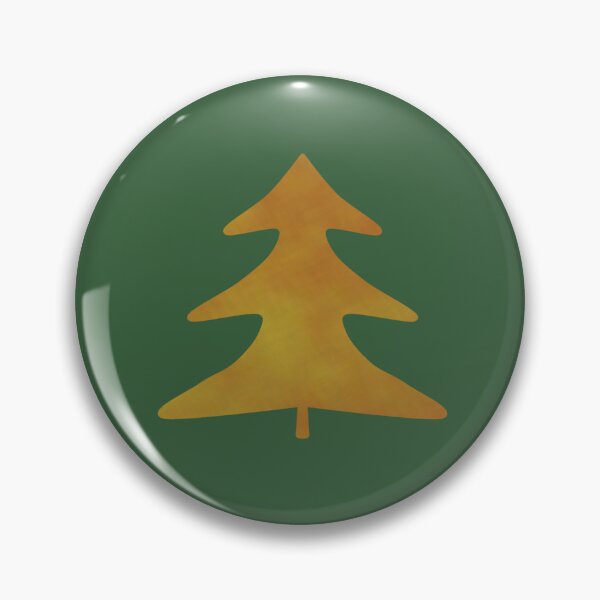 Item preview, Golden Pine Tree on green - Calm, Sensory-Friendly designed and sold by CreaTwinkles.