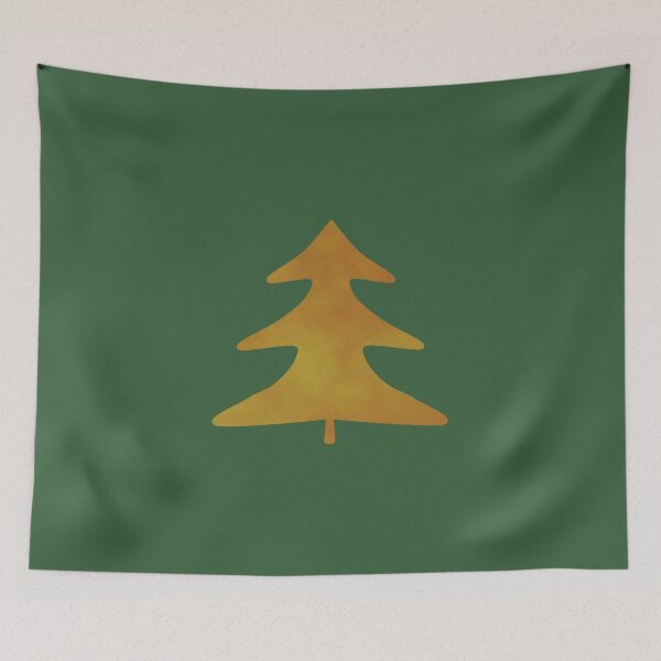 Item preview, Golden Pine Tree on green - Calm, Sensory-Friendly designed and sold by CreaTwinkles.