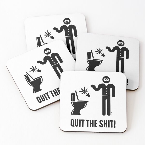 Item preview, Quit The Shit! (Cannabis / Marijuana / Hemp / Black) designed and sold by Roderix.