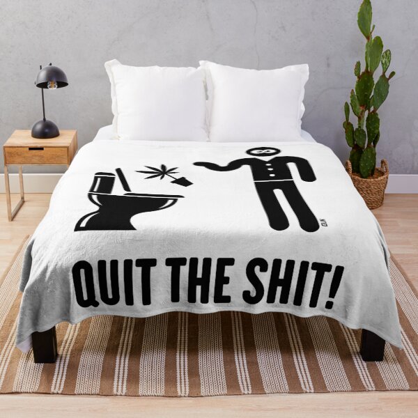 Item preview, Quit The Shit! (Cannabis / Marijuana / Hemp / Black) designed and sold by Roderix.