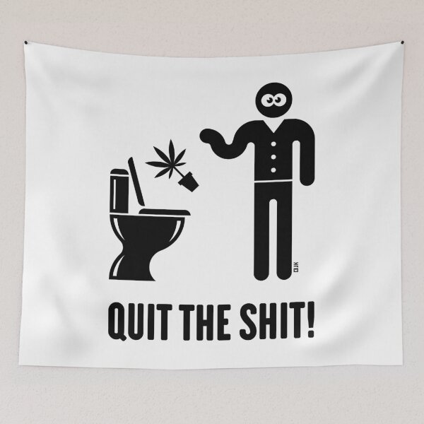 Item preview, Quit The Shit! (Cannabis / Marijuana / Hemp / Black) designed and sold by Roderix.
