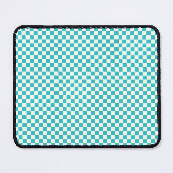 Item preview, Coquette Retro Chequered Pattern in Turquoise Blue and White designed and sold by SamJanner.
