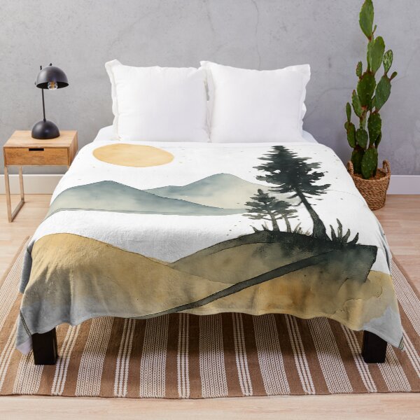 Item preview, Minimal landscape painting watercolor painting designed and sold by Artania21.