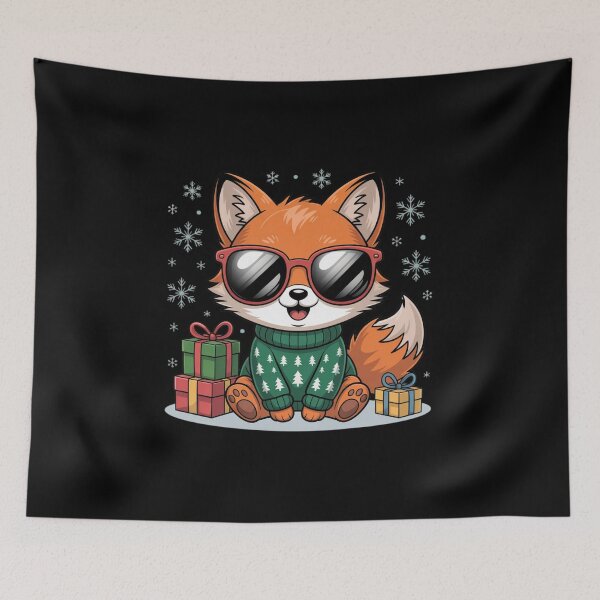 Item preview, Chibi Fox with Holiday Sweater | Cute Kawaii Christmas Design designed and sold by ColorSplash123.