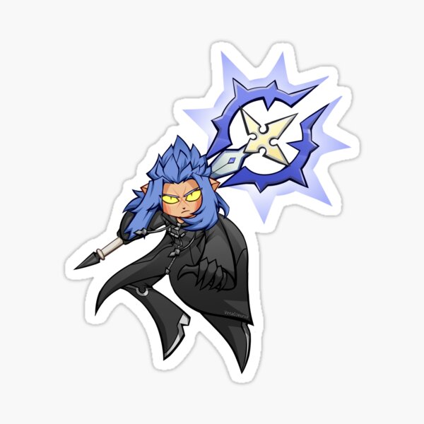 Vista previa del artículo con la obra «Saix listo para la batalla», diseñado y vendido por MintySkulls.