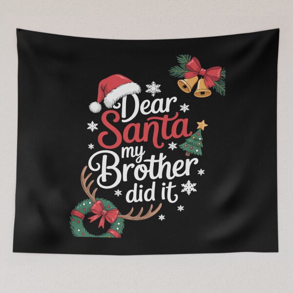 Item preview, Christmas Pajamas , Dear Santa My Brother Did It05. designed and sold by lilLilaBatArt.