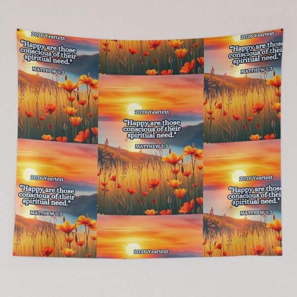 Item preview, 2026 Yeartext JW, Orange Poppy Sunset designed and sold by IvaRenee.