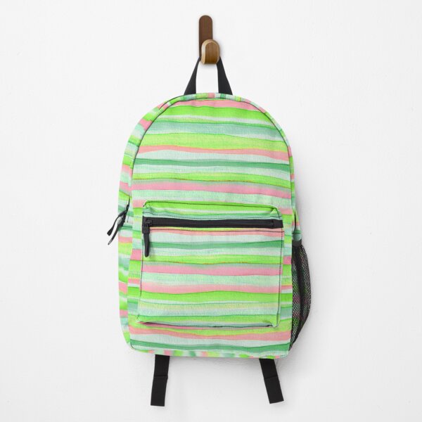 Item preview, Thin Watercolor Stripes Light Green Horizontal designed and sold by Alex  Blud.