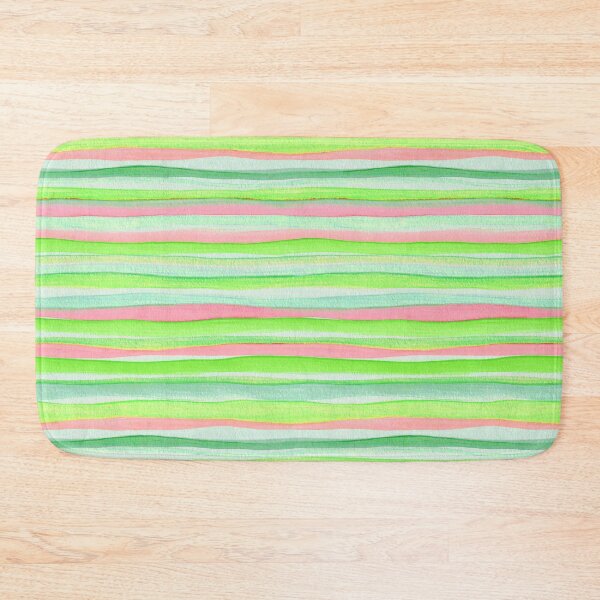 Item preview, Thin Watercolor Stripes Light Green Horizontal designed and sold by Alex  Blud.