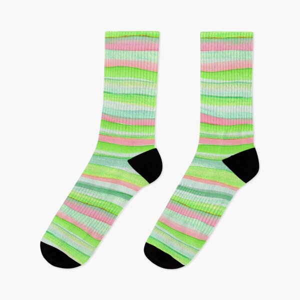 Item preview, Thin Watercolor Stripes Light Green Horizontal designed and sold by Alex  Blud.
