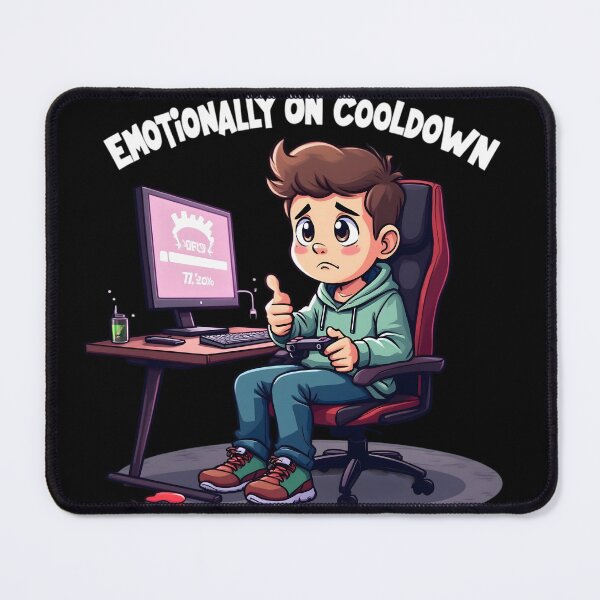 Item preview, Emotionally on Cooldown – Gamer Mental Health Art designed and sold by ShirtHatch.