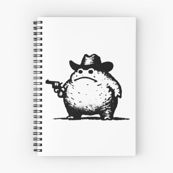 Item preview, Cowboy Frog with a Gun – Dark Humor Minimalist Art designed and sold by sentaxfe.