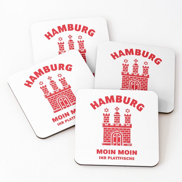Item preview, Hamburg – Moin Moin, you flatfish (Low German / Red) designed and sold by Roderix.