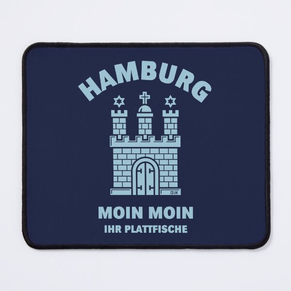 Item preview, Hamburg – Moin Moin, you flatfish (Low German / Skyblue) designed and sold by Roderix.