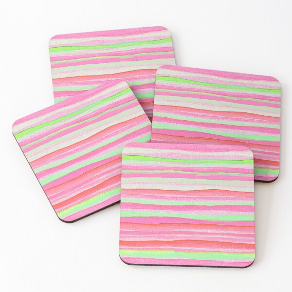 Item preview, Thin Watercolor Stripes Pink Horizontal designed and sold by Alex  Blud.