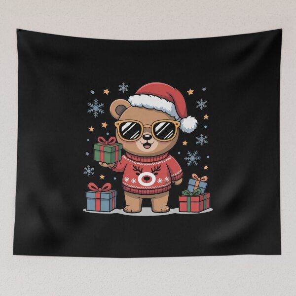 Item preview, Chibi Bear in Christmas Outfit | Cute Kawaii Holiday Design designed and sold by ColorSplash123.