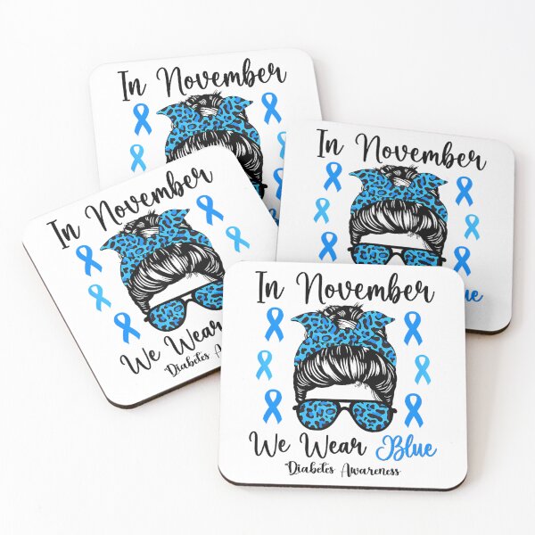 Item preview, Blue Style Support November Vintage Bow Quote Month designed and sold by Williammarger.