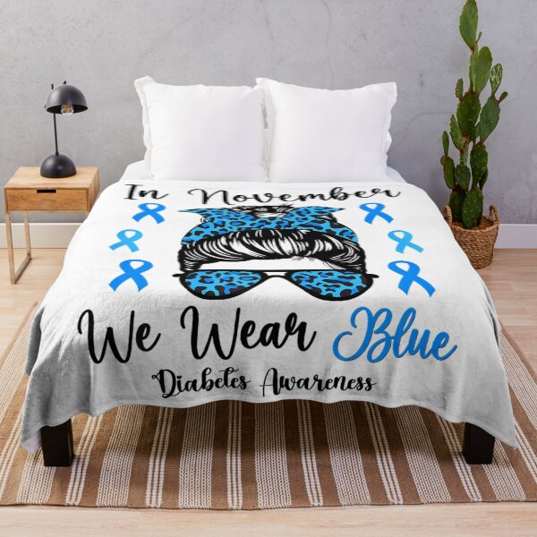 Item preview, Blue Style Support November Vintage Bow Quote Month designed and sold by Williammarger.