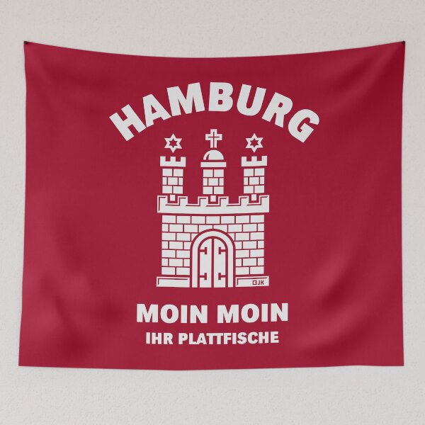 Item preview, Hamburg – Moin Moin, you flatfish (Low German / White) designed and sold by Roderix.