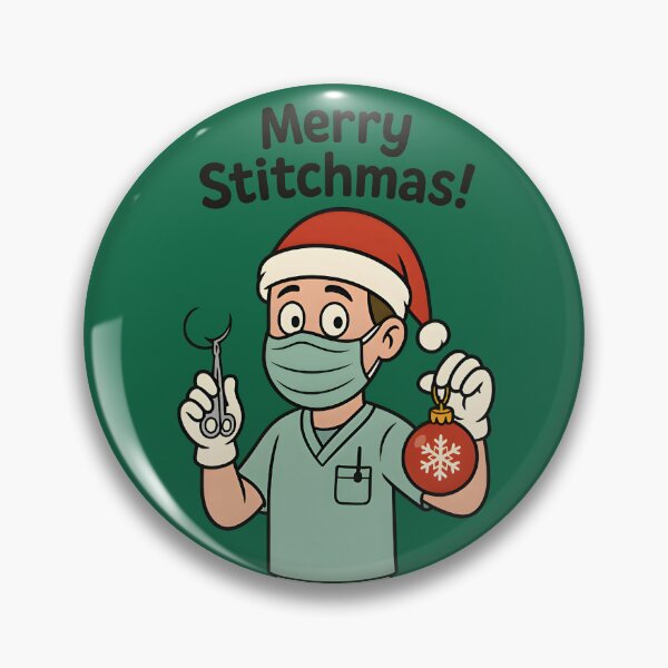 Item preview, Merry Stitchmas – Funny Surgery Vet Christmas Pun designed and sold by Bettybee00.