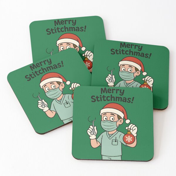 Item preview, Merry Stitchmas – Funny Surgery Vet Christmas Pun designed and sold by Bettybee00.