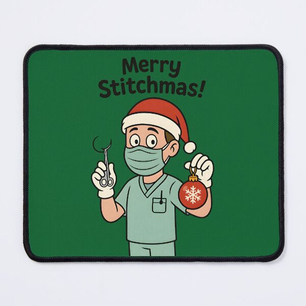 Item preview, Merry Stitchmas – Funny Surgery Vet Christmas Pun designed and sold by Bettybee00.