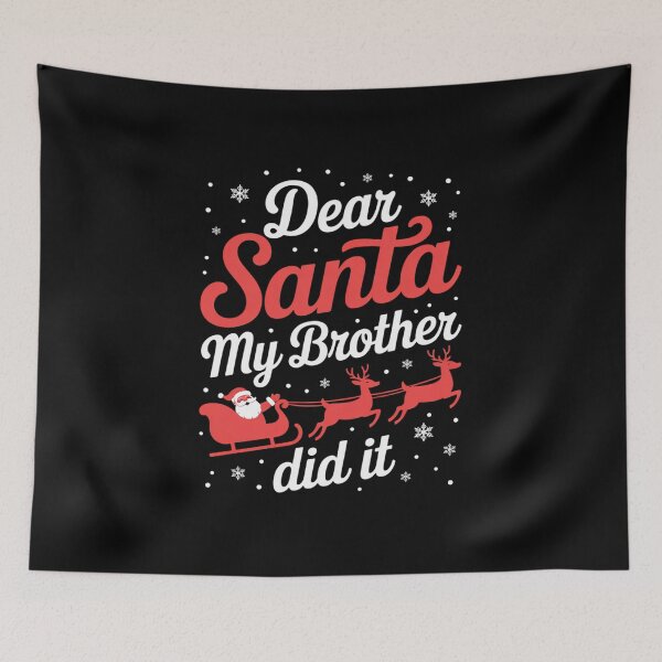Item preview, Little Brother Christmas Dear Santa My Brother Did It designed and sold by lilLilaBatArt.