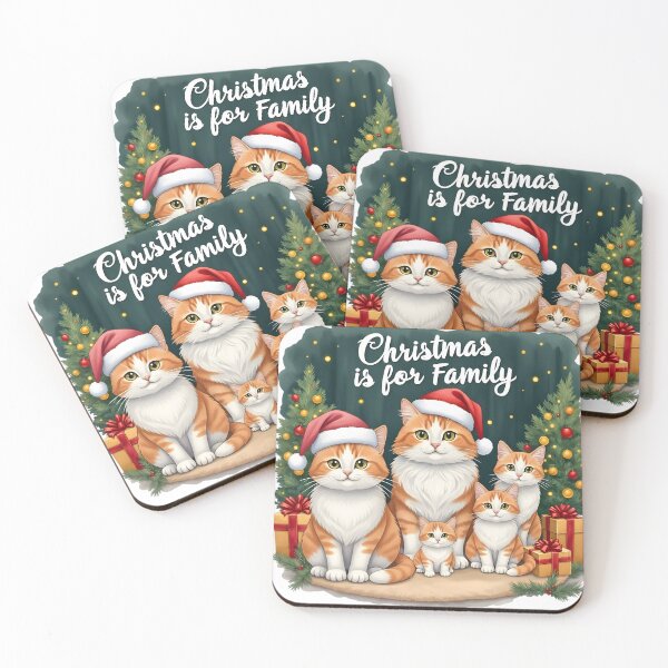 Item preview, Cat Family Christmas designed and sold by Wicked Wolf Poker.