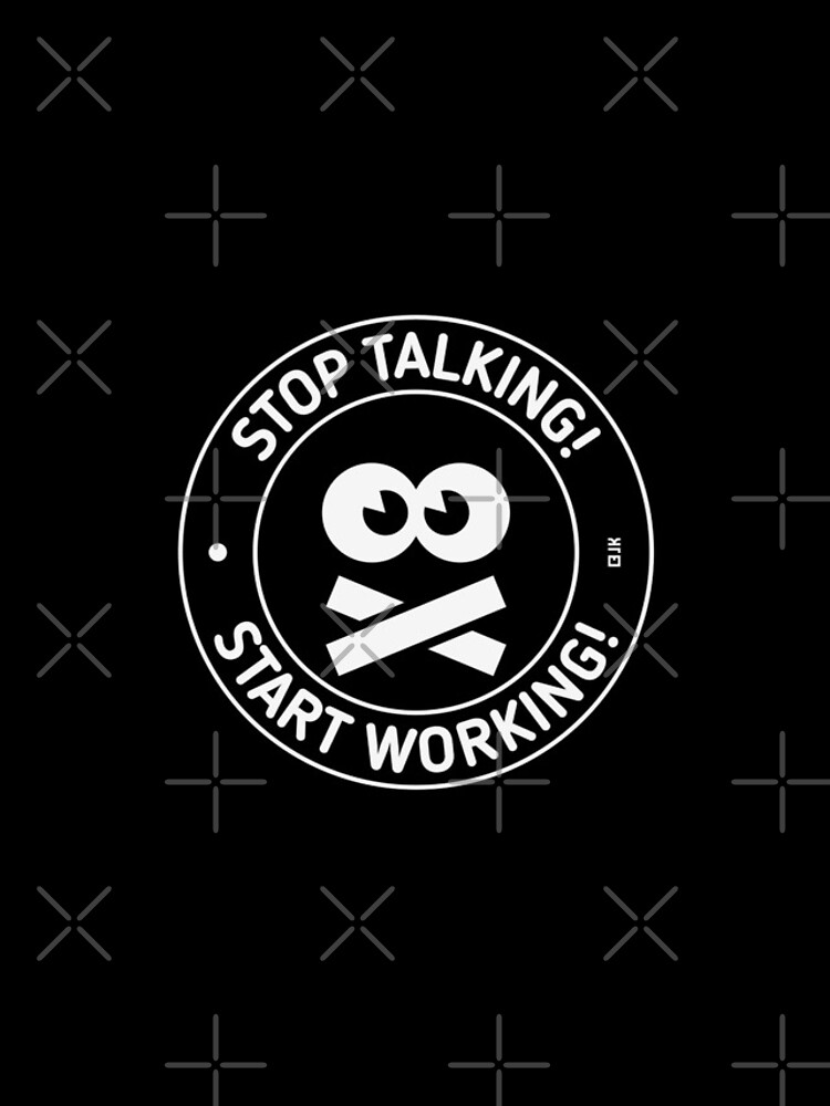 Thumbnail 4 of 4, iPhone Case, Stop Talking! Start Working! (White) designed and sold by Roderix.