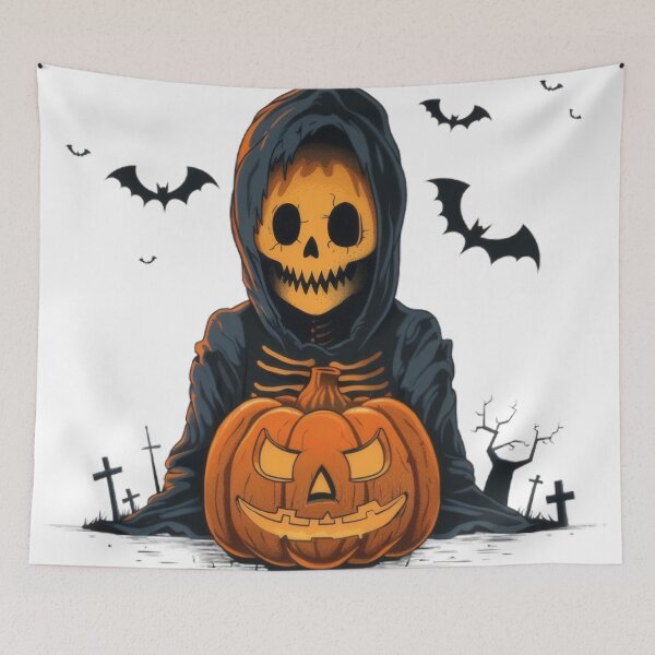 Item preview, Pumpkin Reaper Halloween Illustration designed and sold by funiSockel.