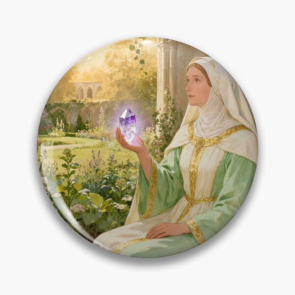 Item preview, Hildegard von Bingen – The Mystic of Light and Harmony | Spiritual Art by Sonia Sarkali designed and sold by SoniaSarkali.