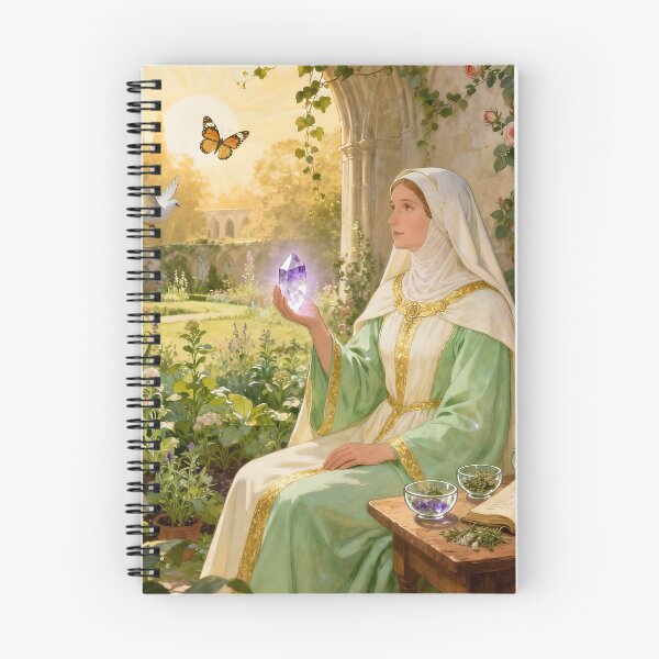 Item preview, Hildegard von Bingen – The Mystic of Light and Harmony | Spiritual Art by Sonia Sarkali designed and sold by SoniaSarkali.