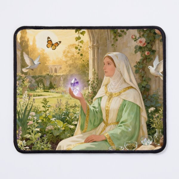 Item preview, Hildegard von Bingen – The Mystic of Light and Harmony | Spiritual Art by Sonia Sarkali designed and sold by SoniaSarkali.