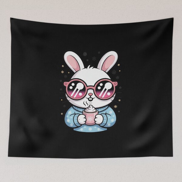 Item preview, Chibi Bunny with Sunglasses | Cute Kawaii Winter Vibes designed and sold by ColorSplash123.