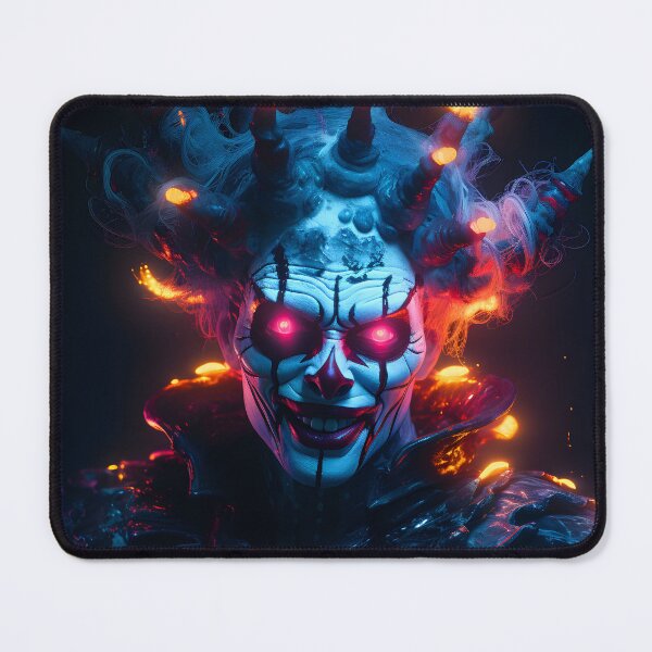 Item preview, Cyber Demon Clown Horror Portrait designed and sold by Jackflash2023.