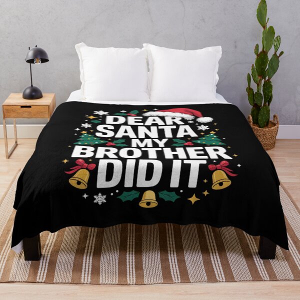 Item preview, Christmas Holiday Dear Santa My Brother Did It designed and sold by lilLilaBatArt.