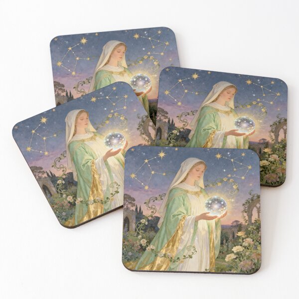 Item preview, Hildegard von Bingen – The Mystic of Light and Harmony | Spiritual Art by Sonia Sarkali designed and sold by SoniaSarkali.