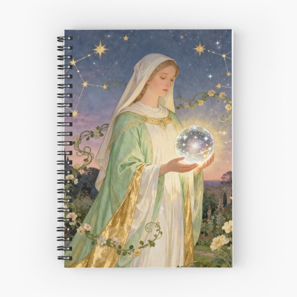 Item preview, Hildegard von Bingen – The Mystic of Light and Harmony | Spiritual Art by Sonia Sarkali designed and sold by SoniaSarkali.