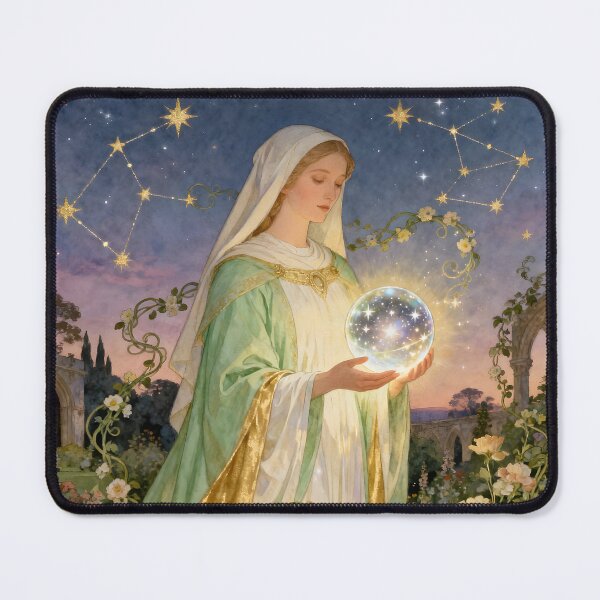 Item preview, Hildegard von Bingen – The Mystic of Light and Harmony | Spiritual Art by Sonia Sarkali designed and sold by SoniaSarkali.
