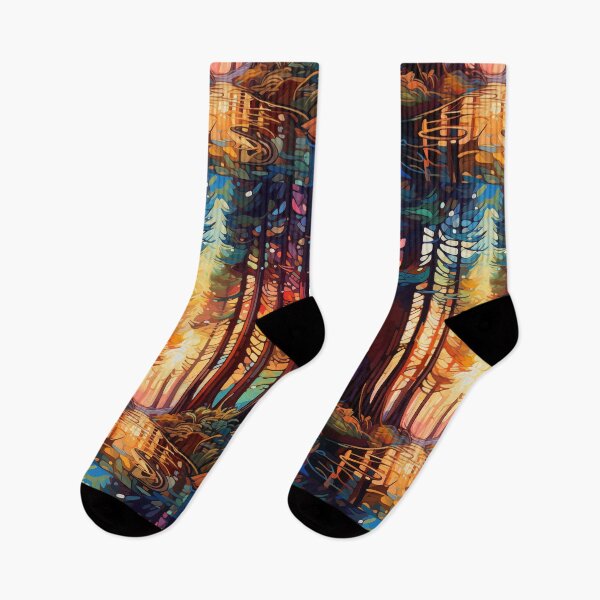 Item preview, Sunlit Forest Path: An Abstract Digital Painting of Towering Redwood Trees Pierced by Golden Light Rays designed and sold by Epsydon Designers.