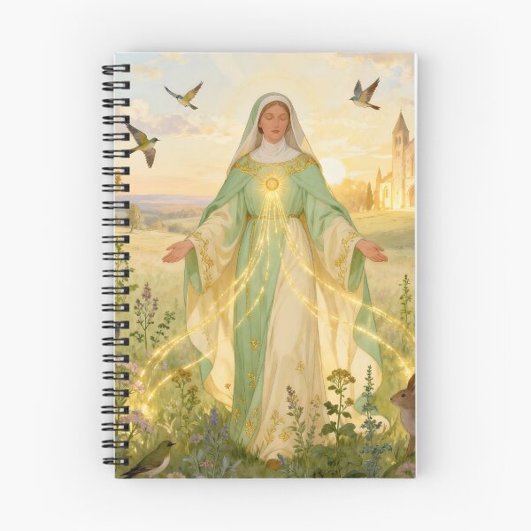 Item preview, Hildegard von Bingen – The Mystic of Light and Harmony | Spiritual Art by Sonia Sarkali designed and sold by SoniaSarkali.