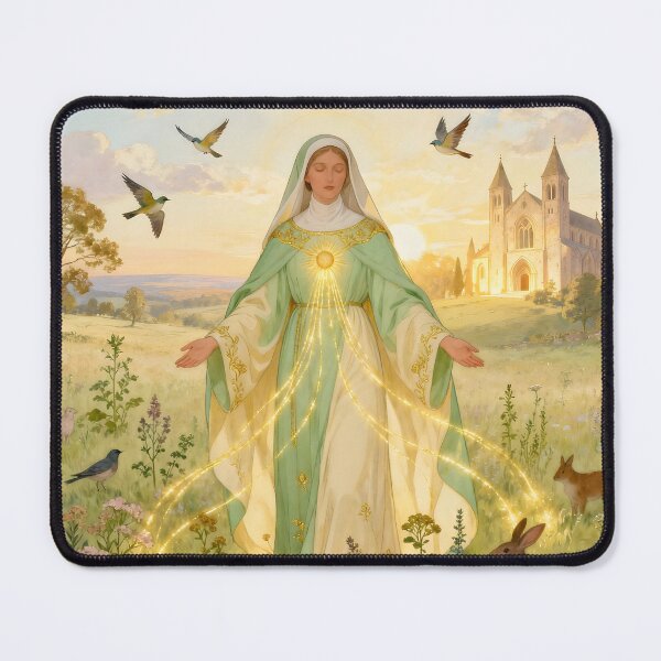 Item preview, Hildegard von Bingen – The Mystic of Light and Harmony | Spiritual Art by Sonia Sarkali designed and sold by SoniaSarkali.