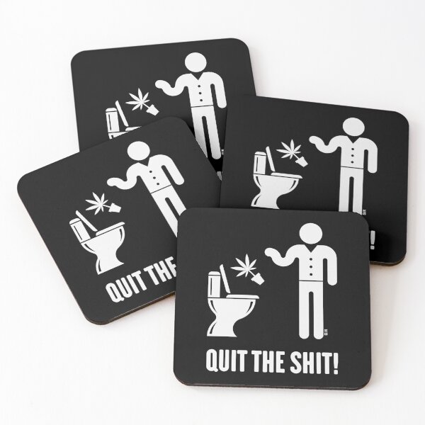 Item preview, Quit The Shit! (Cannabis / Marijuana / Hemp / White) designed and sold by Roderix.