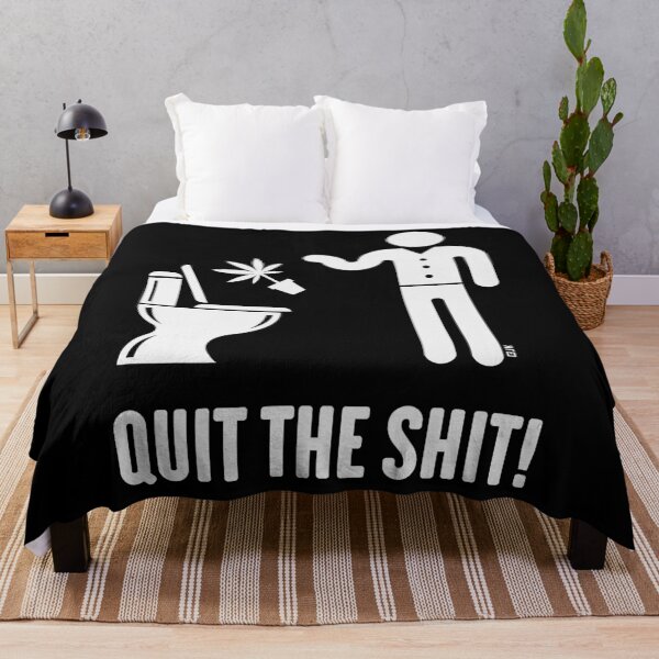 Item preview, Quit The Shit! (Cannabis / Marijuana / Hemp / White) designed and sold by Roderix.